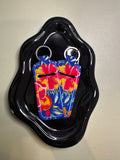 Red and Orange Flower Chapstick Holder