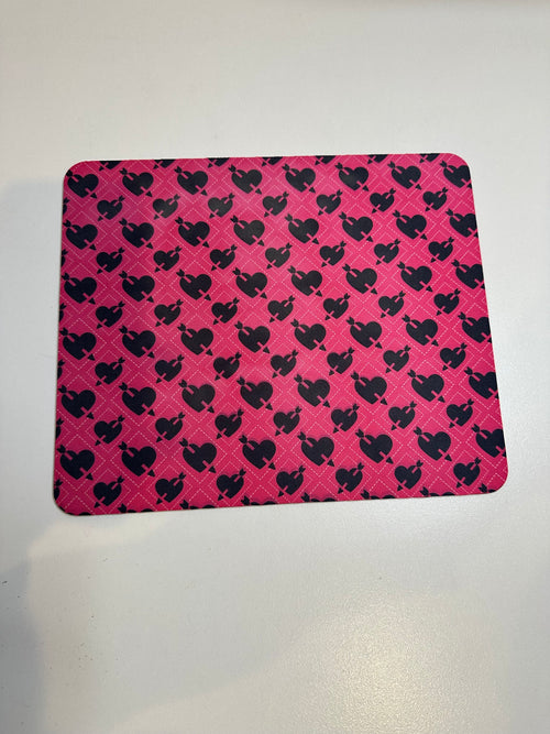 Black Heart Mouse Pad