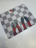 Checkered Skater Shoes Mouse Pad