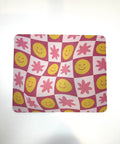 Checkered Smiley Face Mouse Pad