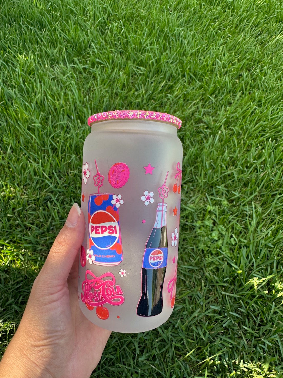 Frosted Pepsi Glass Cup