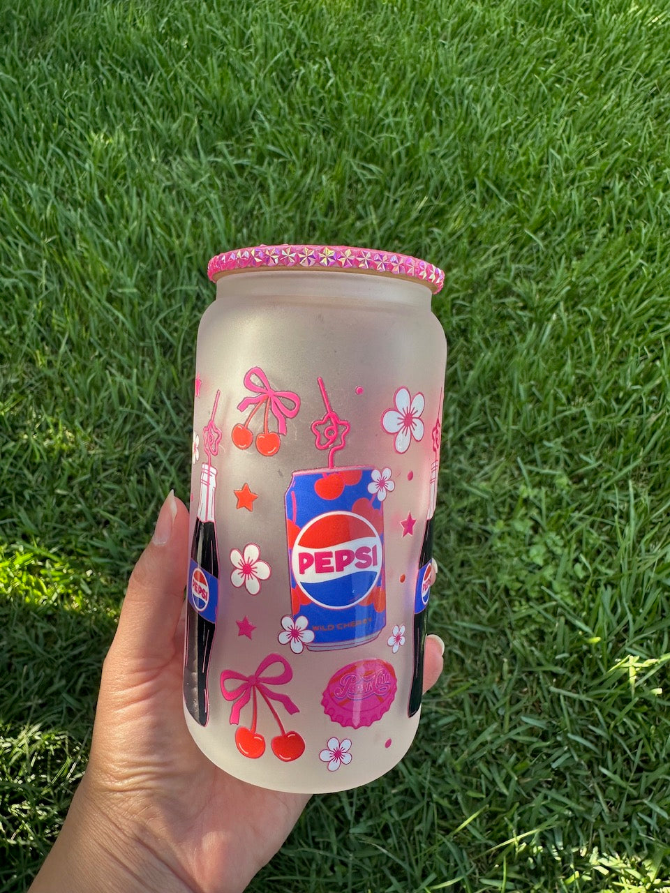 Frosted Pepsi Glass Cup