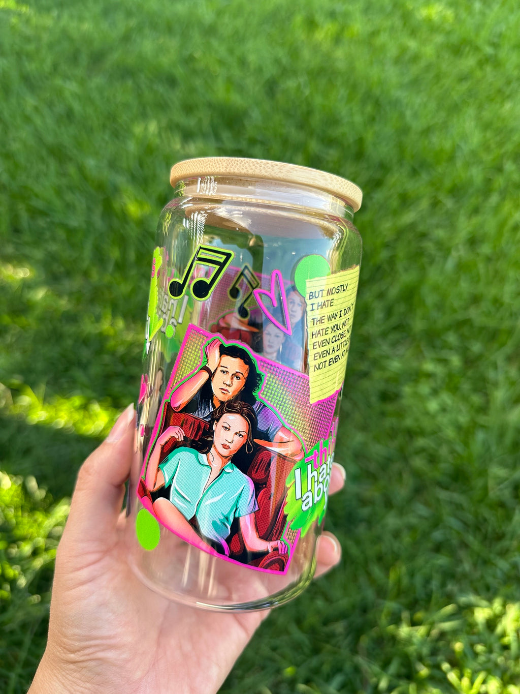 10 Things I Hate About You Glass Cup