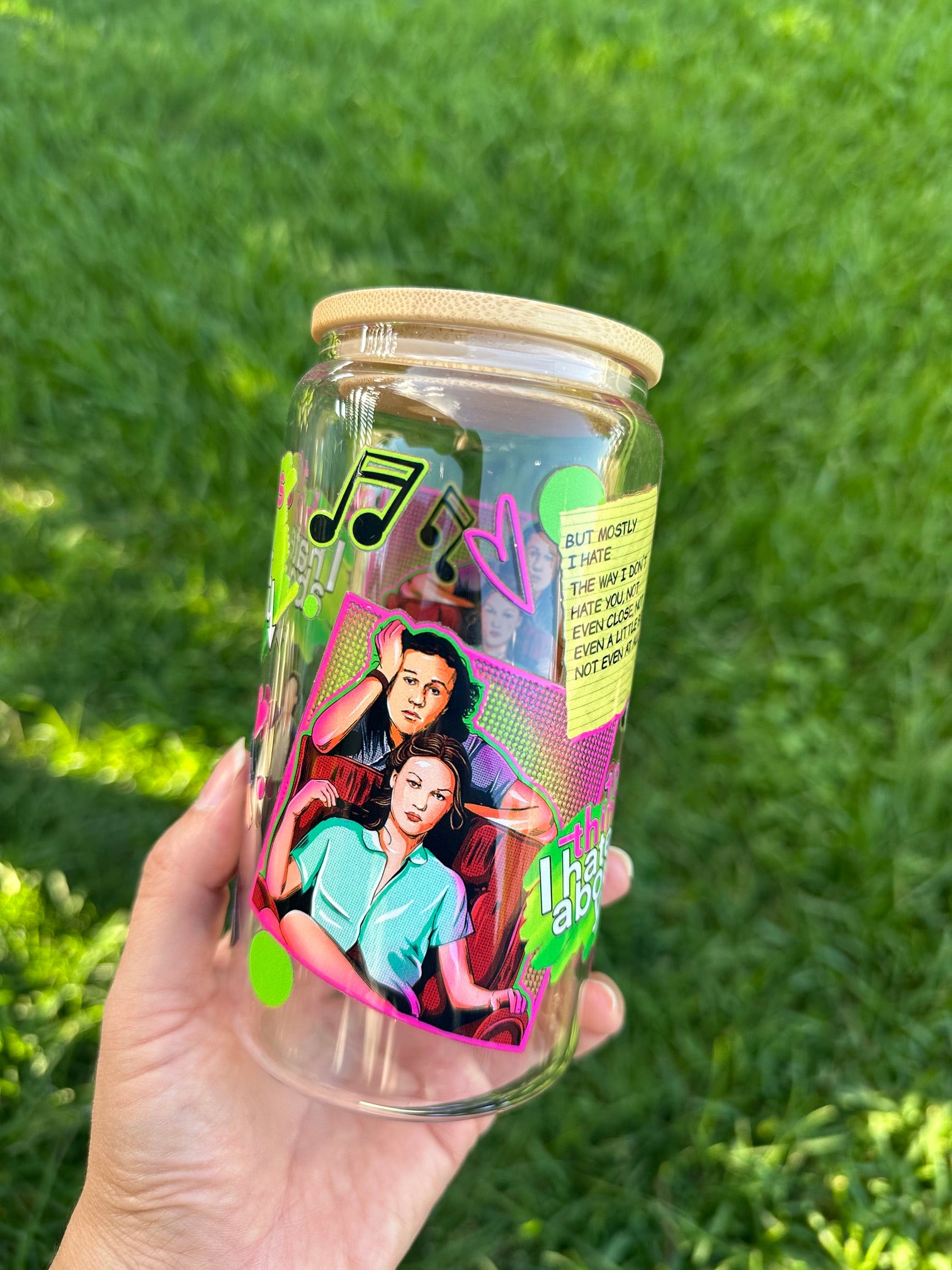 10 Things I Hate About You Glass Cup