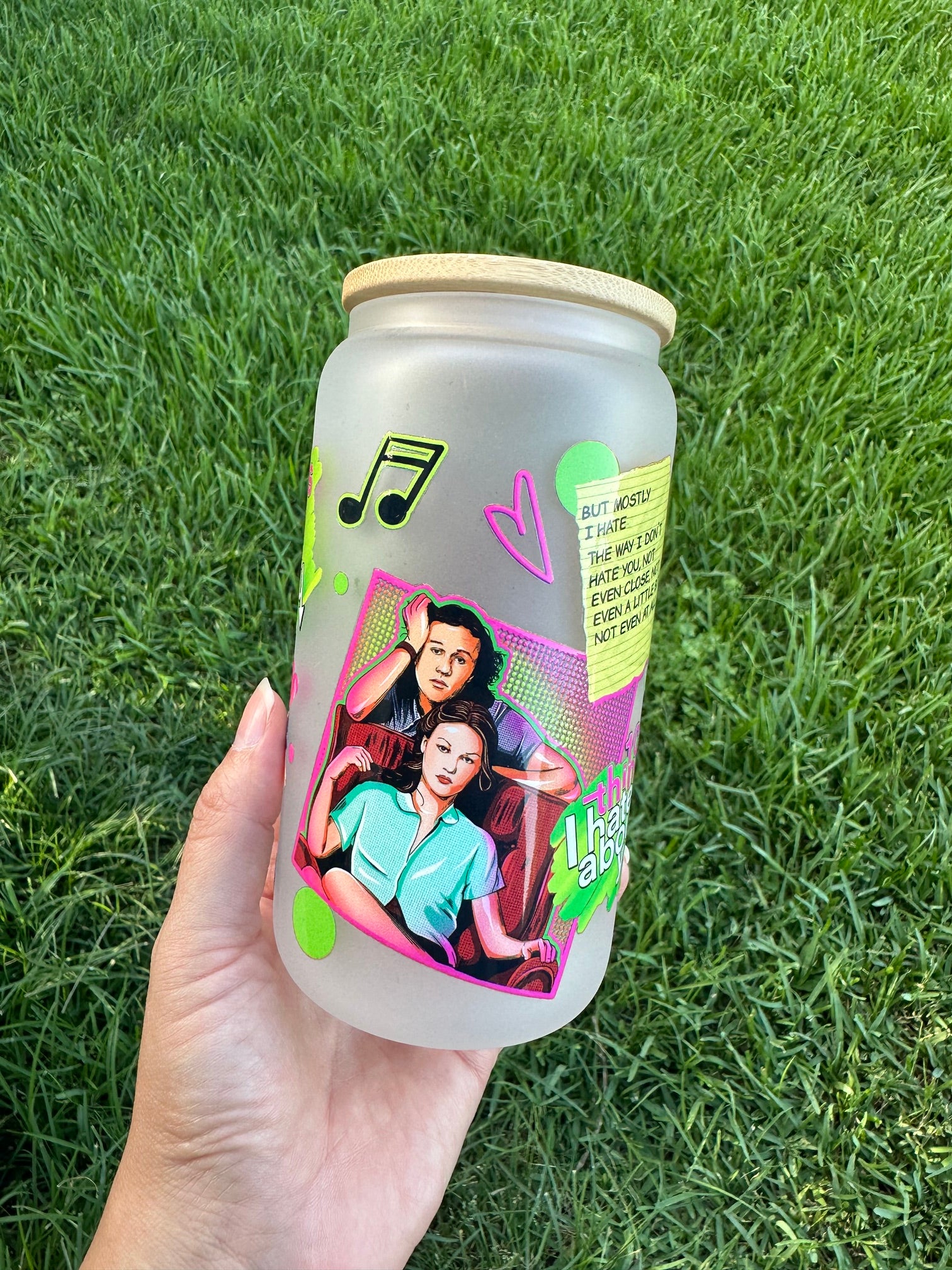 10 Things I Hate About You Glass Cup