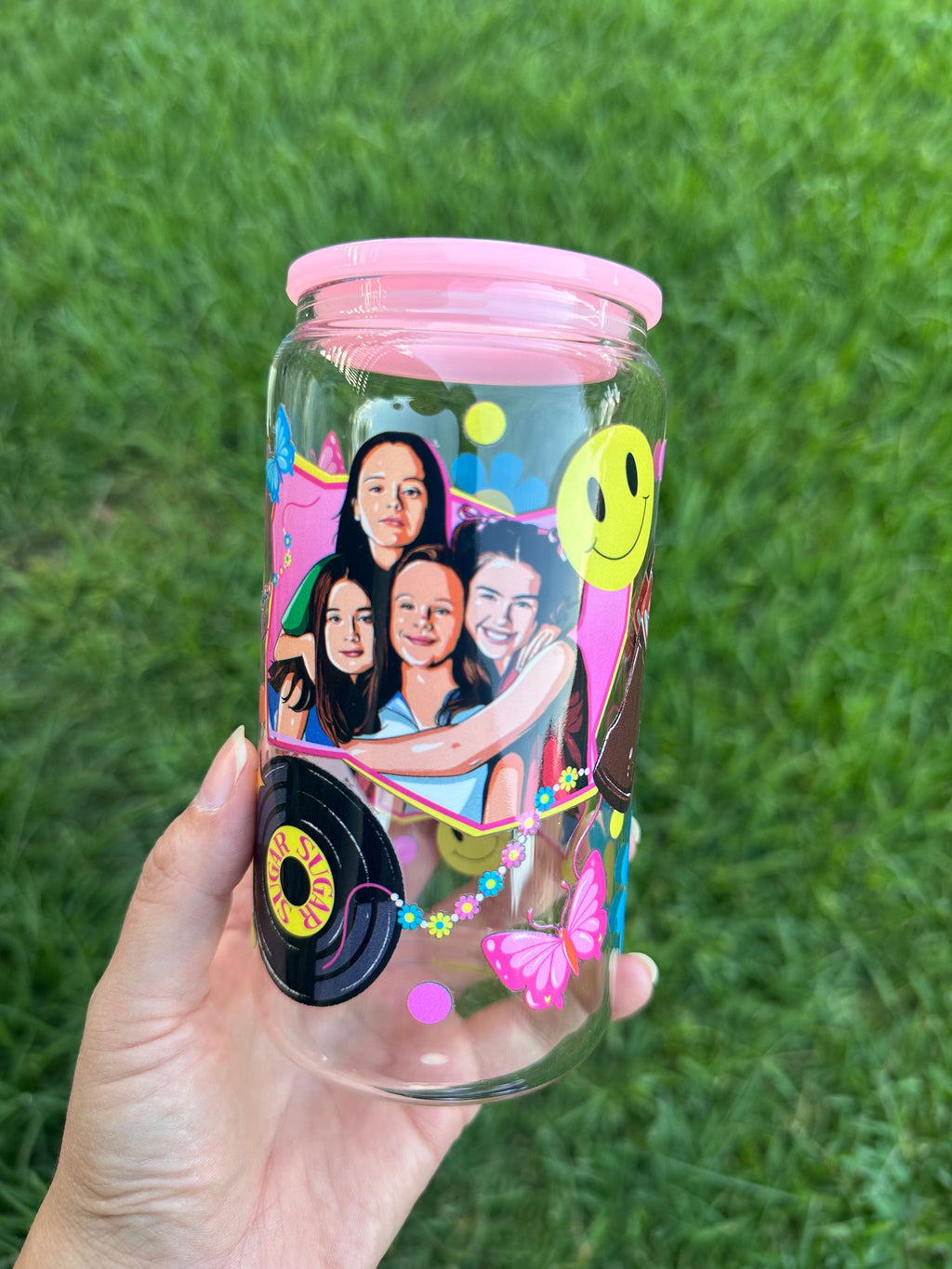 Now and Then Glass Cup