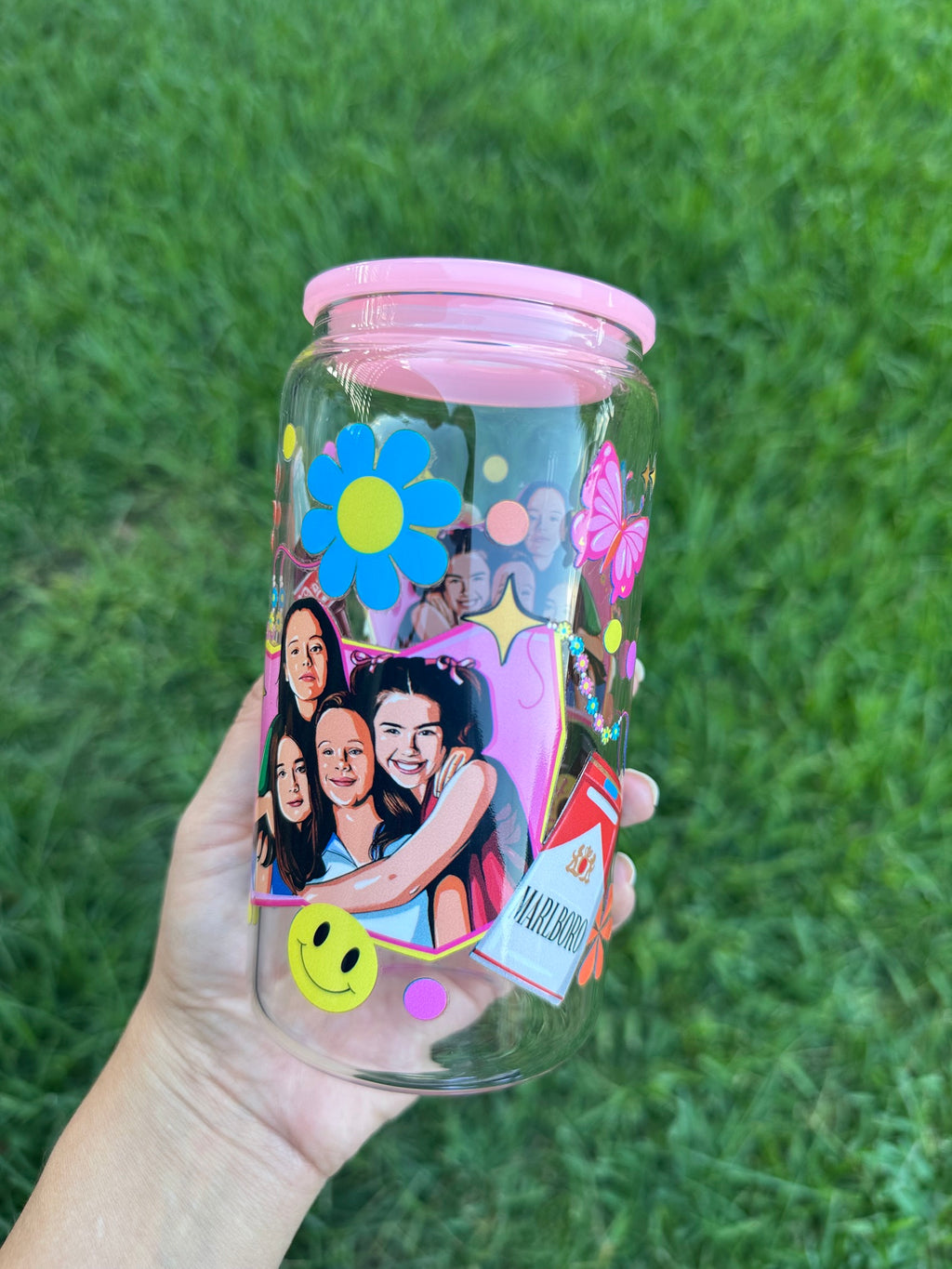 Now and Then Glass Cup