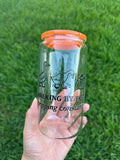 Walking By Faith Duck Glass Cup