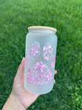Paw Print Glass Cup