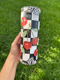 Checkered Cherry Tumbler