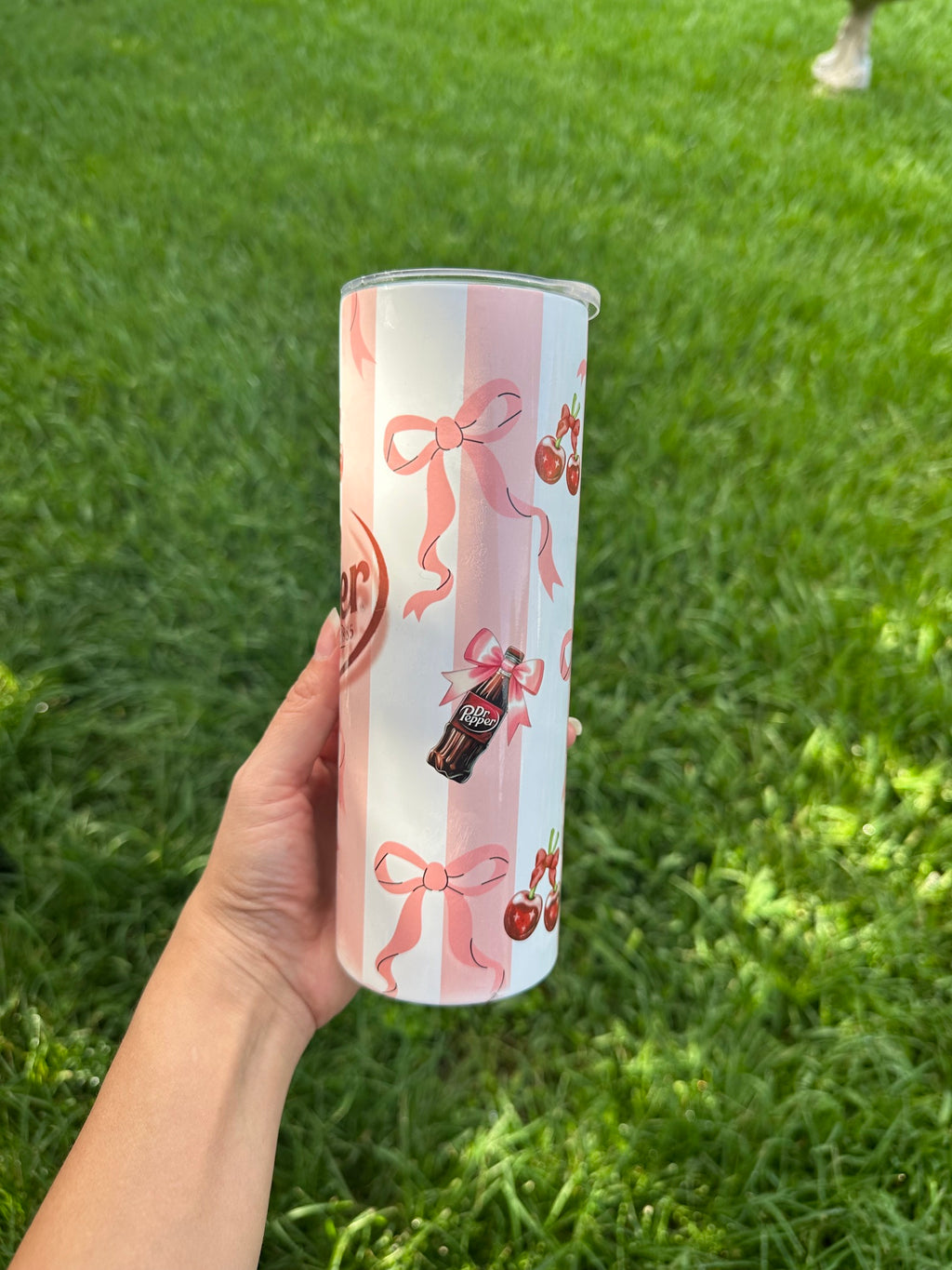 Striped Dr. Pepper Tumbler