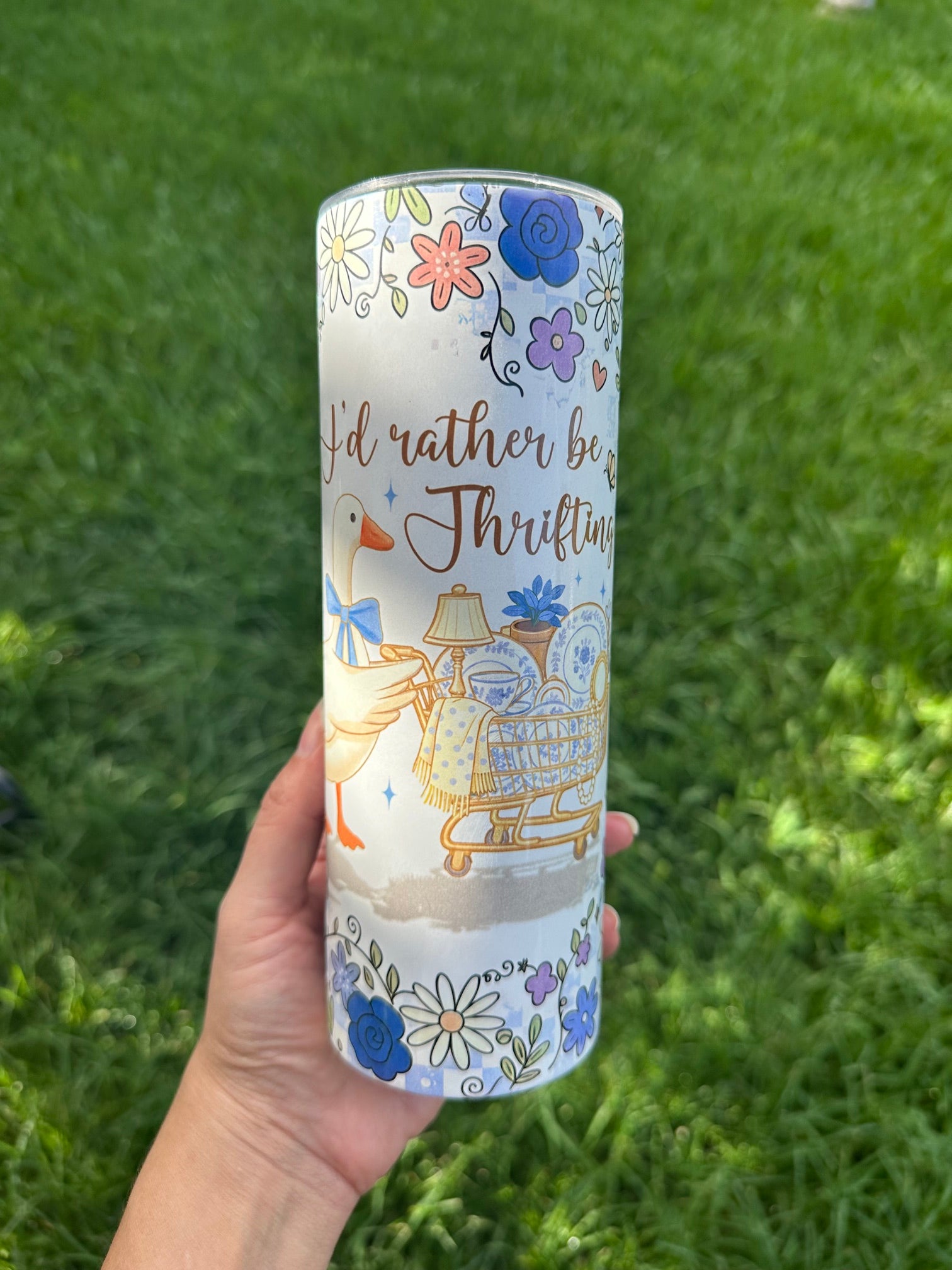 Thrifting Goose Tumbler